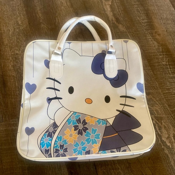 Hello Kitty Nylon Tote Bag Snack Food - Picture 3 of 6
